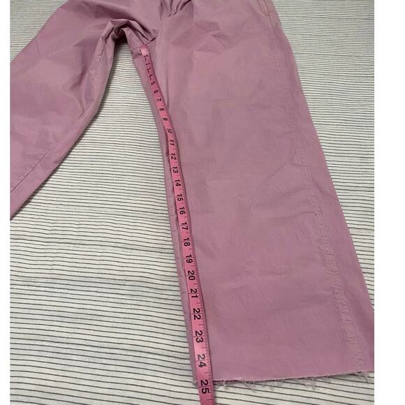 Free People Luca Barrel Pink Cropped Pleated Pants Womens Size 4 X 25 Casual - Picture 4 of 9
